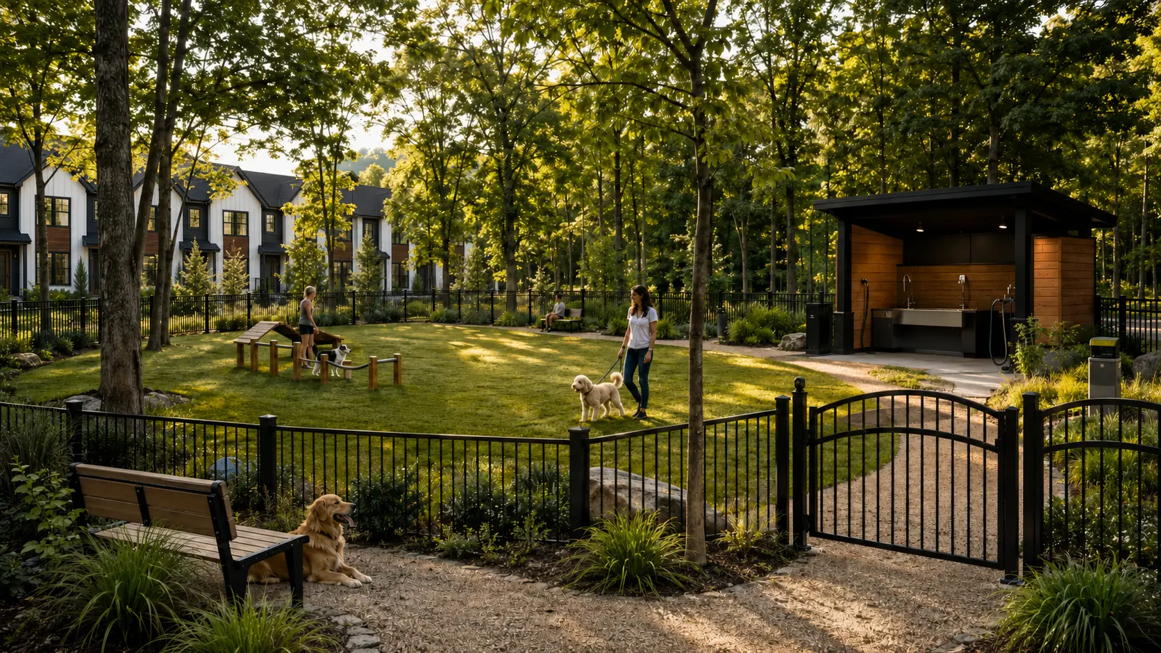 Private dog park at Echelon Preserve